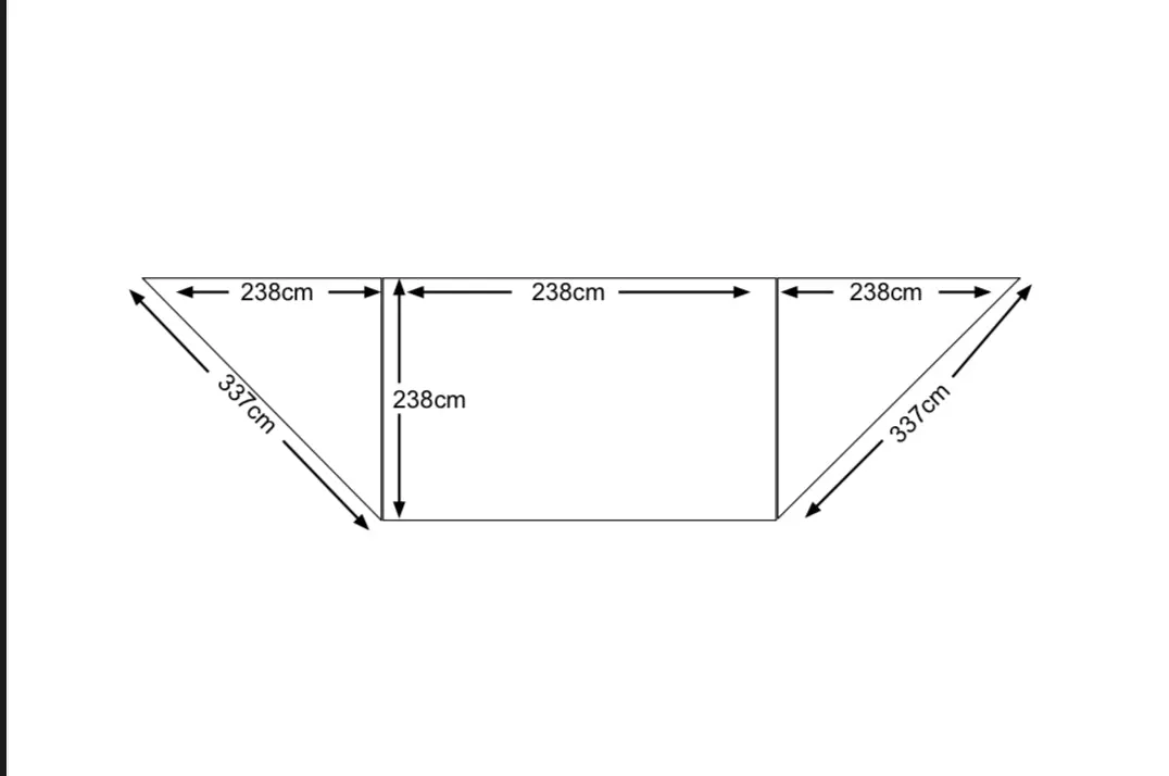 180 Free standing awning