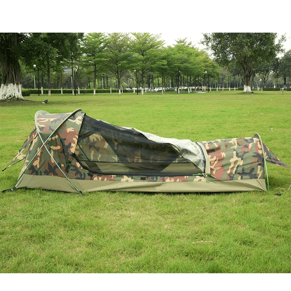 Bivy II | 1 Person 3 Season Ultralight Backpacking Tent (Camo & Arm Green)