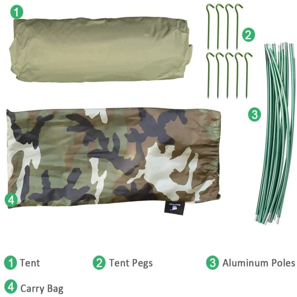 Bivy II | 1 Person 3 Season Ultralight Backpacking Tent (Camo & Arm Green)