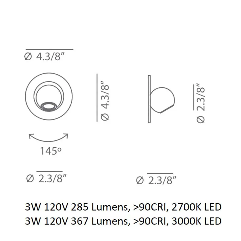 Compass A-4073 LED Wall Sconce