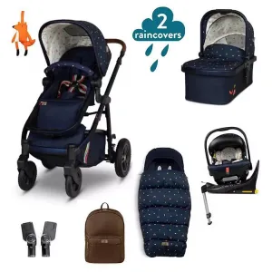 Cosatto Wow 3 Doodle Days Everything Bundle with 360° Rotating Car Seat & ISOFIX Base