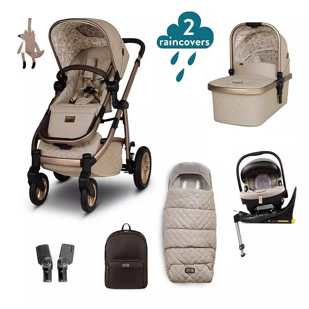 Cosatto Wow 3 Whisper Everything Bundle with 360° Rotating Car Seat & ISOFIX Base