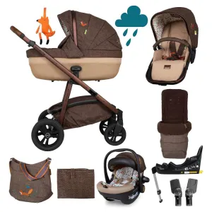 Cosatto Wow Continental Foxford Hall Everything Bundle with 360° Rotating Car Seat & ISOFIX Base