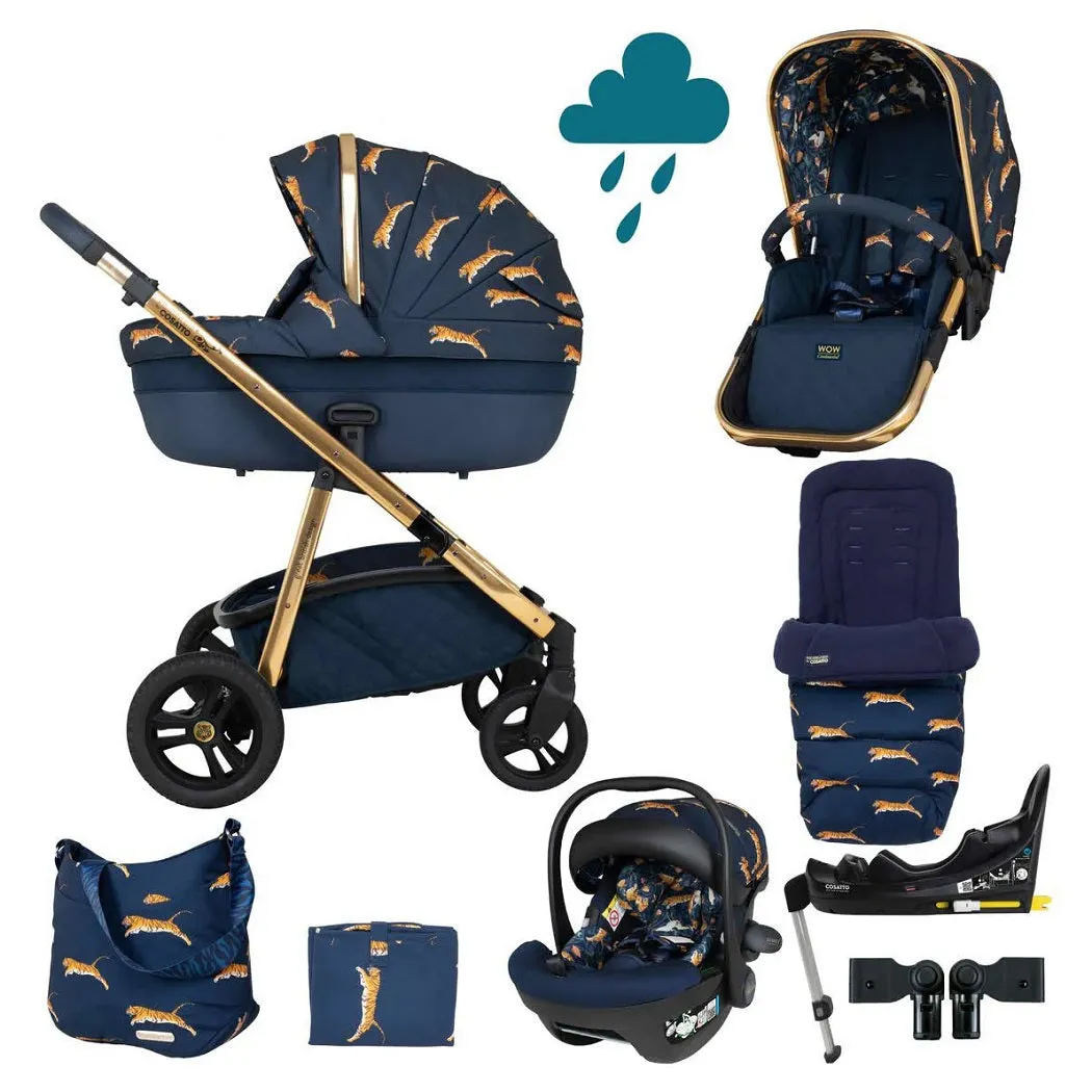 Cosatto Wow Continental On The Prowl Everything Bundle with 360° Rotating Car Seat & ISOFIX Base