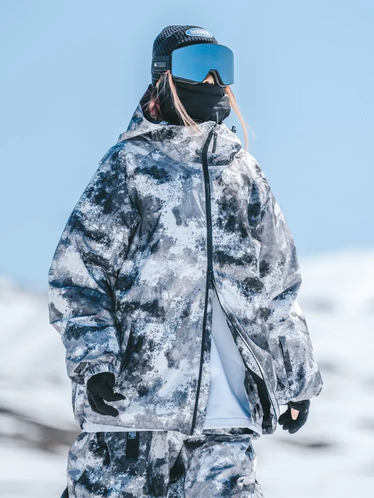 Unisex Doorek Retro Tie-Dye Snow Suit