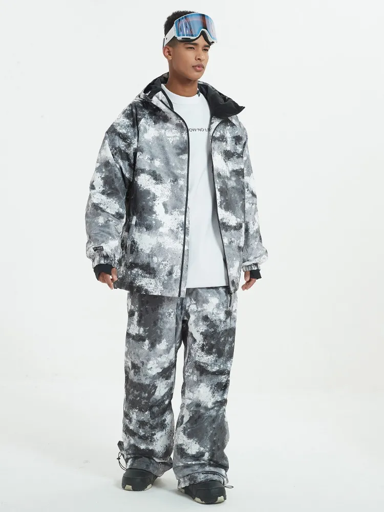 Unisex Doorek Retro Tie-Dye Snow Suit