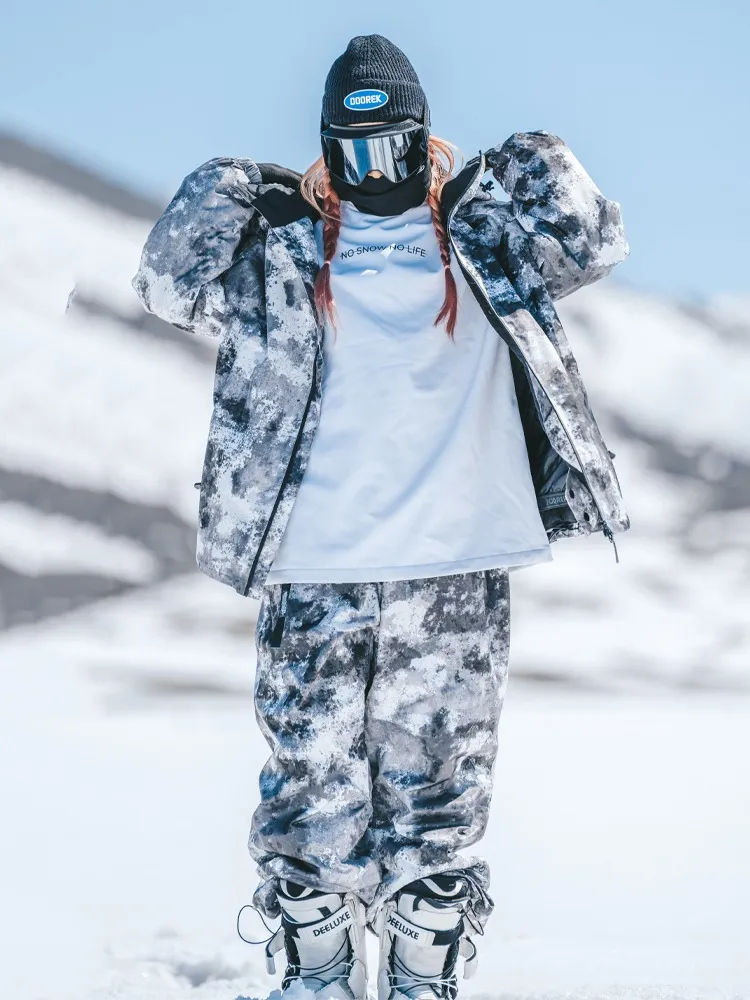 Unisex Doorek Retro Tie-Dye Snow Suit