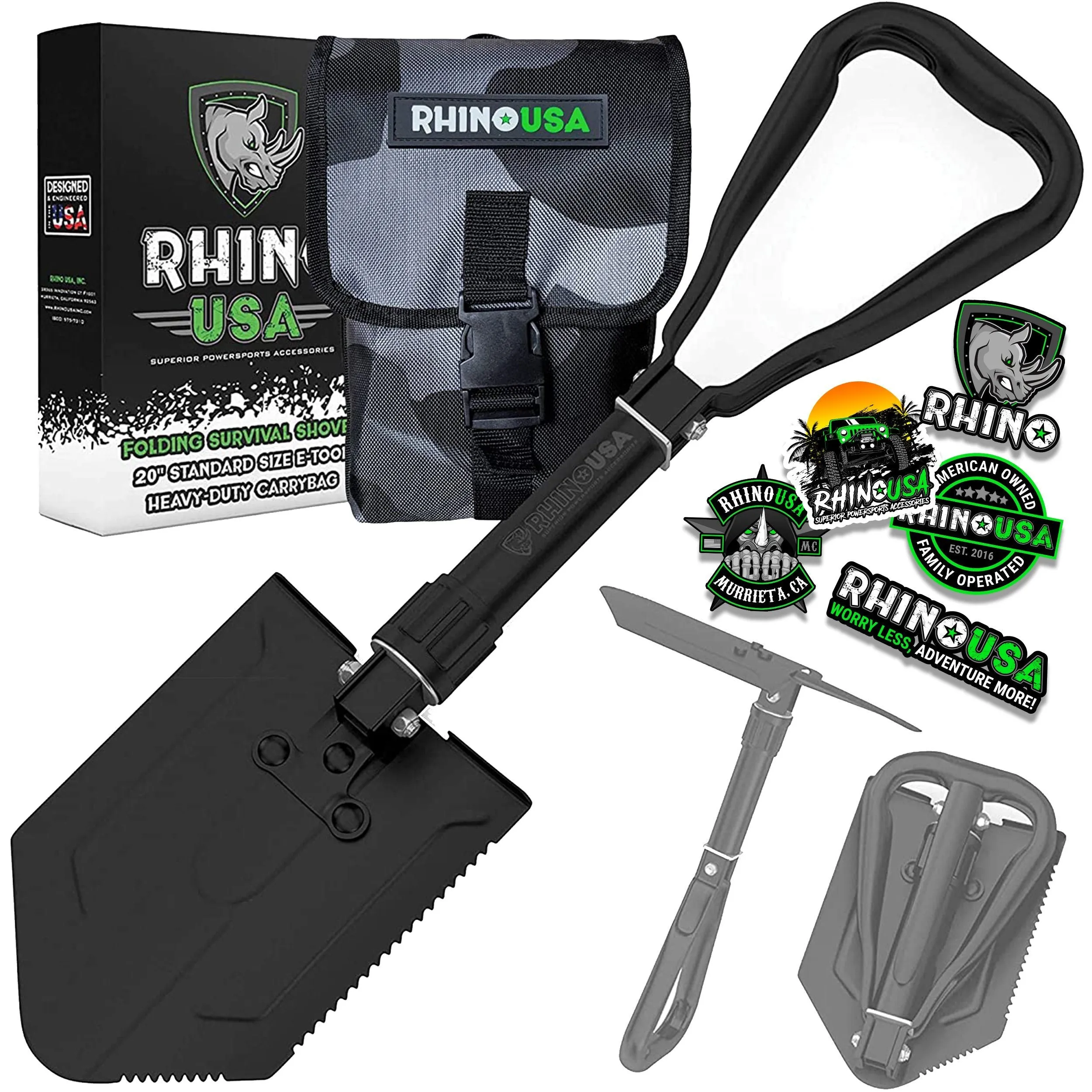 Folding Survival Shovel w/ Pick