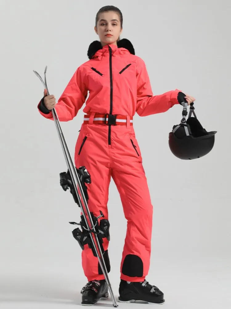 Gsou Snow Mountain Faux-Fur Ski Jumpsuit - Women's