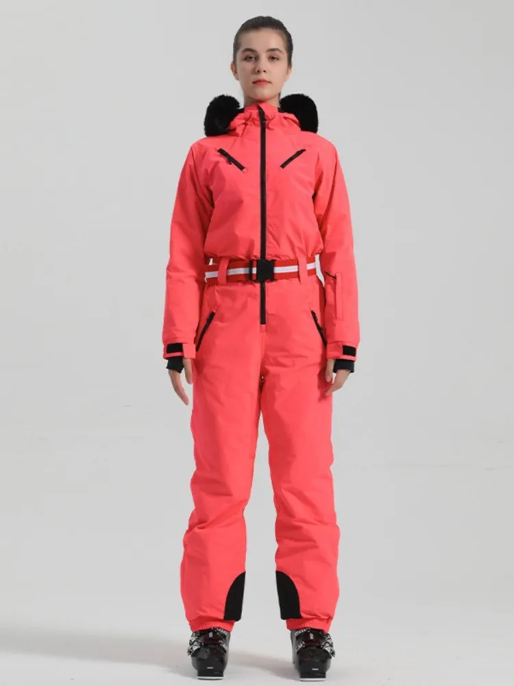 Gsou Snow Mountain Faux-Fur Ski Jumpsuit - Women's