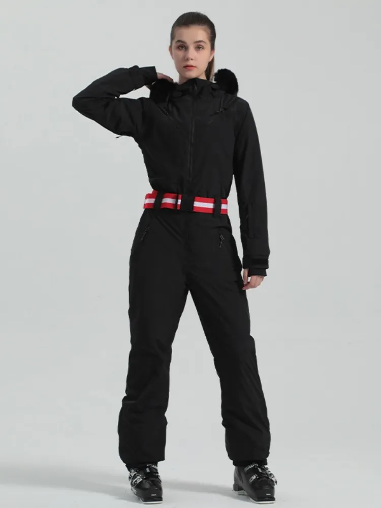 Gsou Snow Mountain Faux-Fur Ski Jumpsuit - Women's