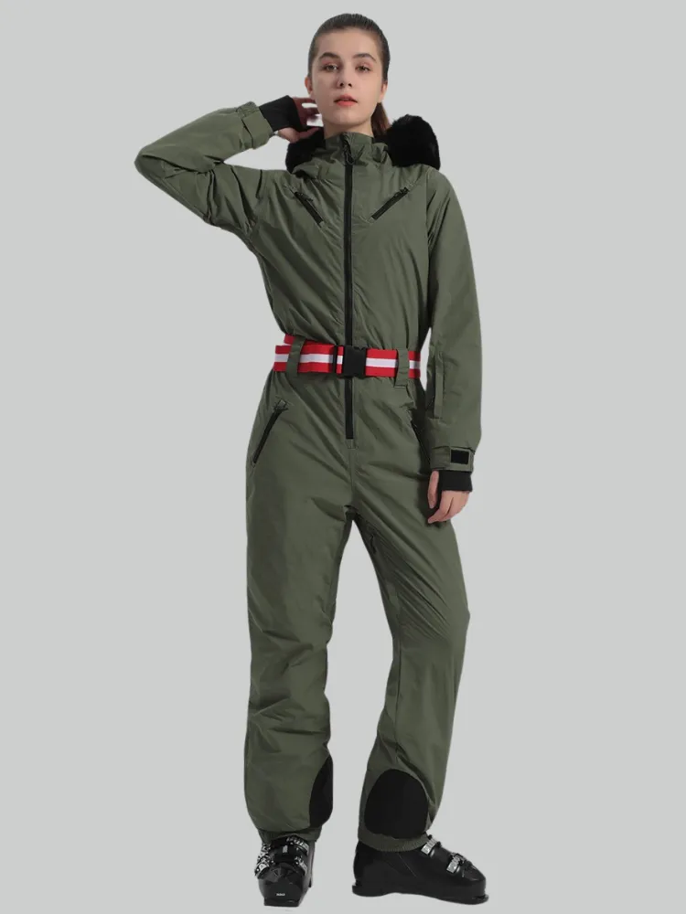 Gsou Snow Mountain Faux-Fur Ski Jumpsuit - Women's