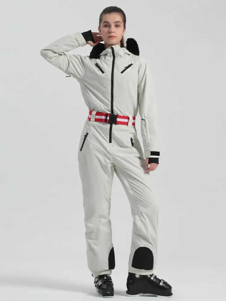 Gsou Snow Mountain Faux-Fur Ski Jumpsuit - Women's