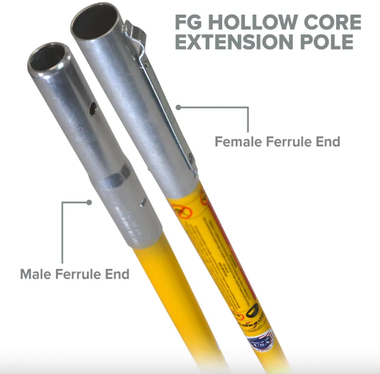 Jameson 6 FT PROFESSIONAL Yellow Fiberglass Hollow Poles  FG-6