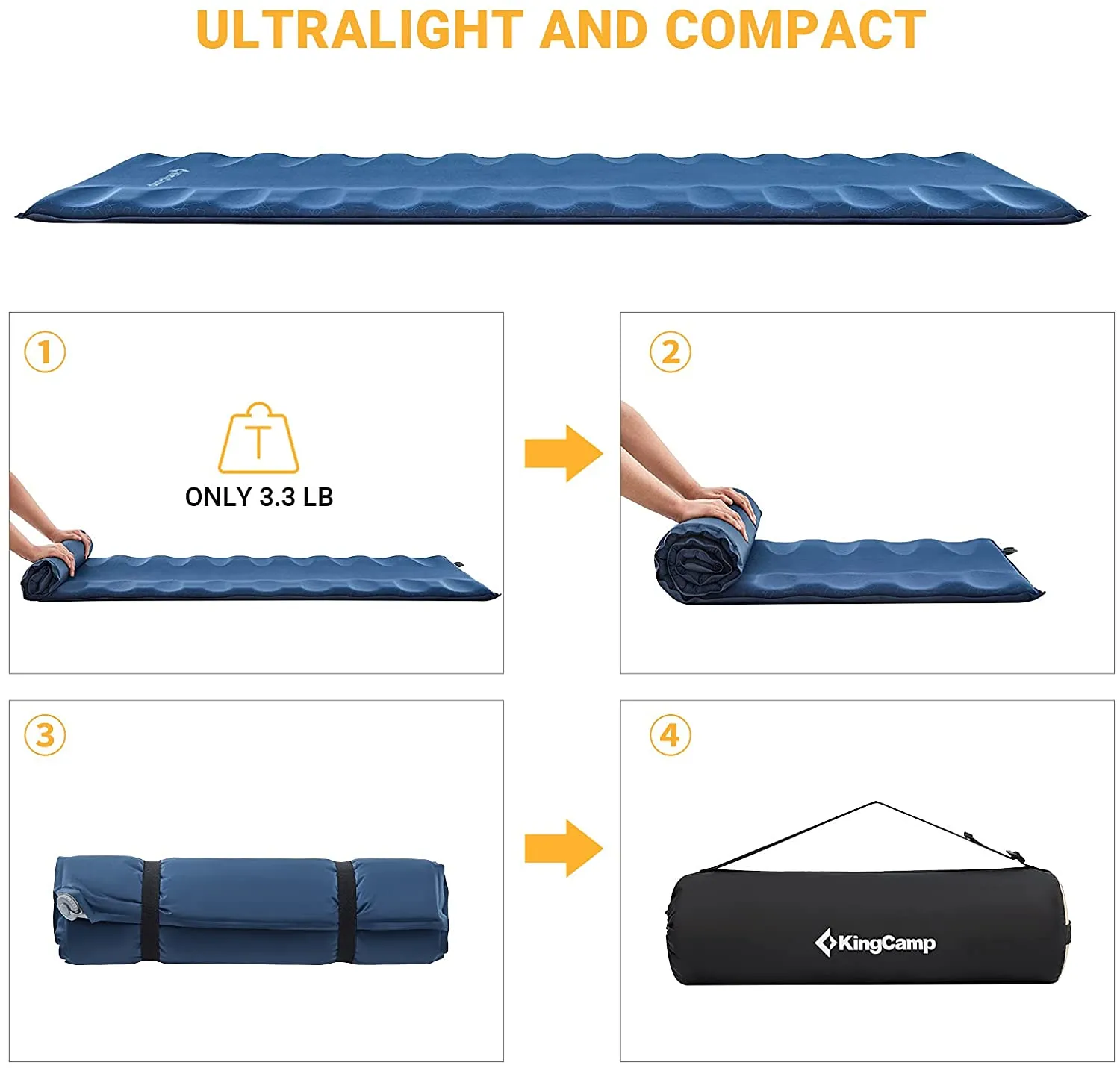 KingCamp 3D Self Inflating Ultralight Sleeping Pad