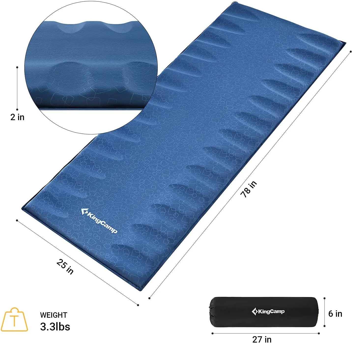 KingCamp 3D Self Inflating Ultralight Sleeping Pad