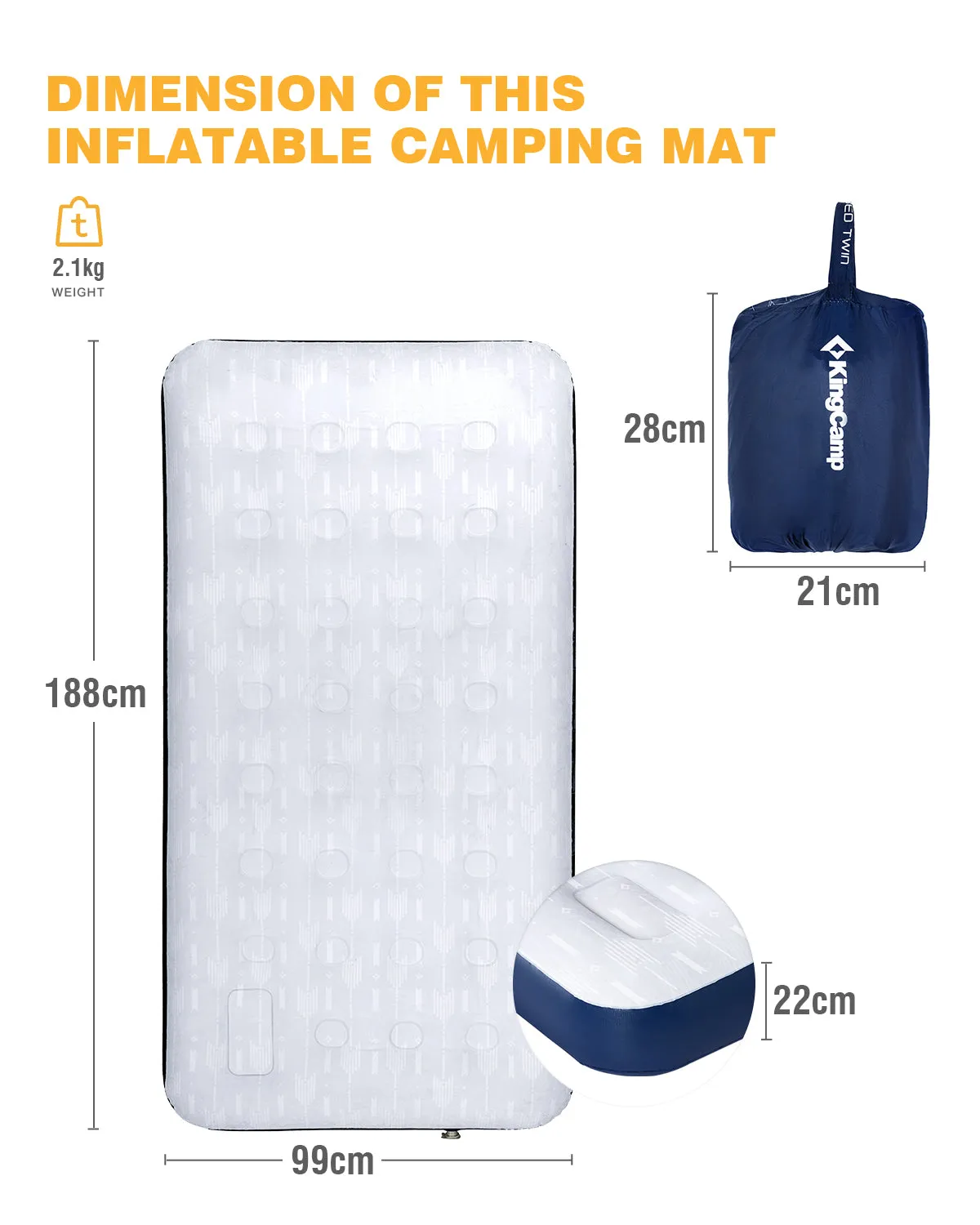 KingCamp Sleeping Pad Coil-Beam Technology Mattress