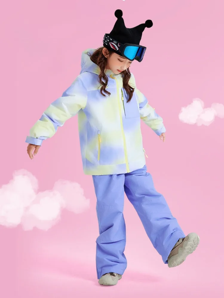 NANDN Kids Candy Color Gradient Snow Suits