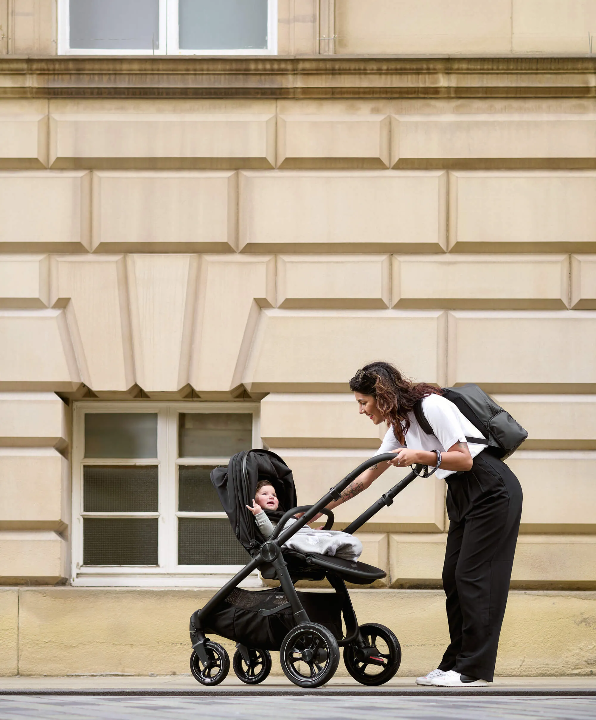 Ocarro Pushchair Complete Bundle with Cybex Aton B2 Car Seat & Base (7 Pieces) - Jet