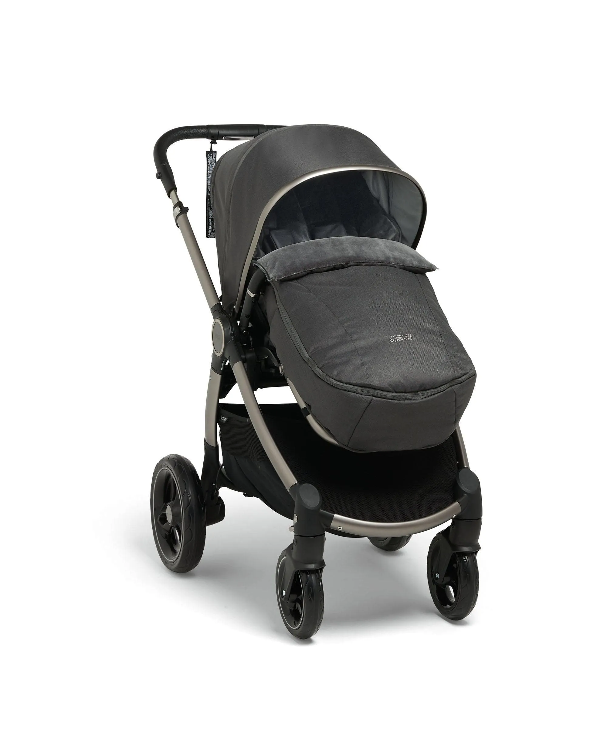 Ocarro Pushchair Complete Bundle with Cybex Aton Car Seat & Base (8 Pieces) - Graphite