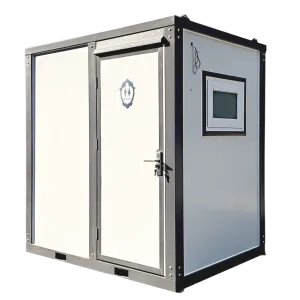 Portable Toilet with Shower Curtain Style