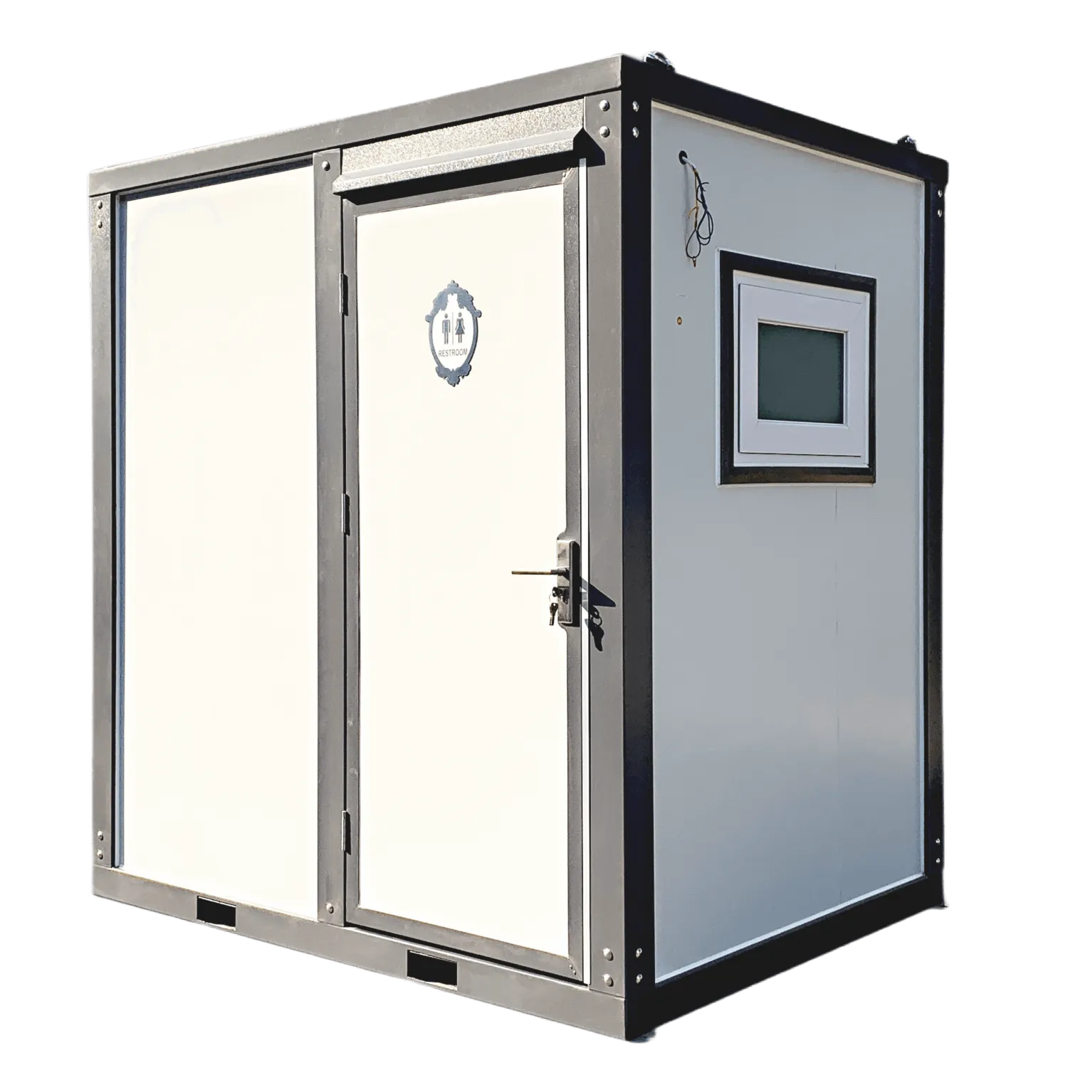 Portable Toilet with Shower Curtain Style