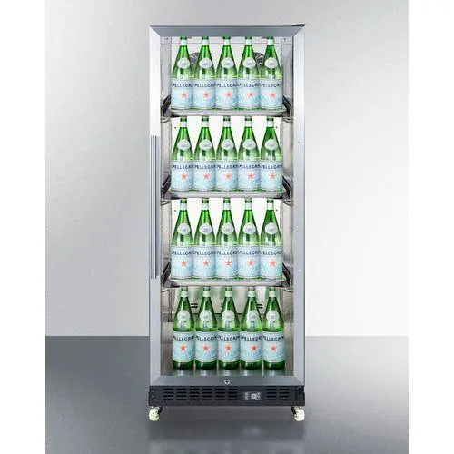 Summit 24 in. Wide Mini Reach-In Beverage Center with Dolly - SCR1156RI