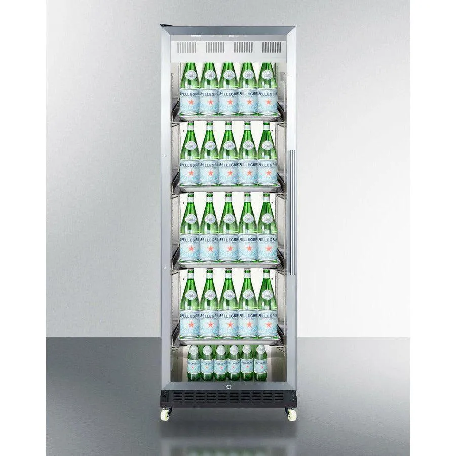 Summit 24 in. Wide Mini Reach-In Beverage Center with Dolly - SCR1401