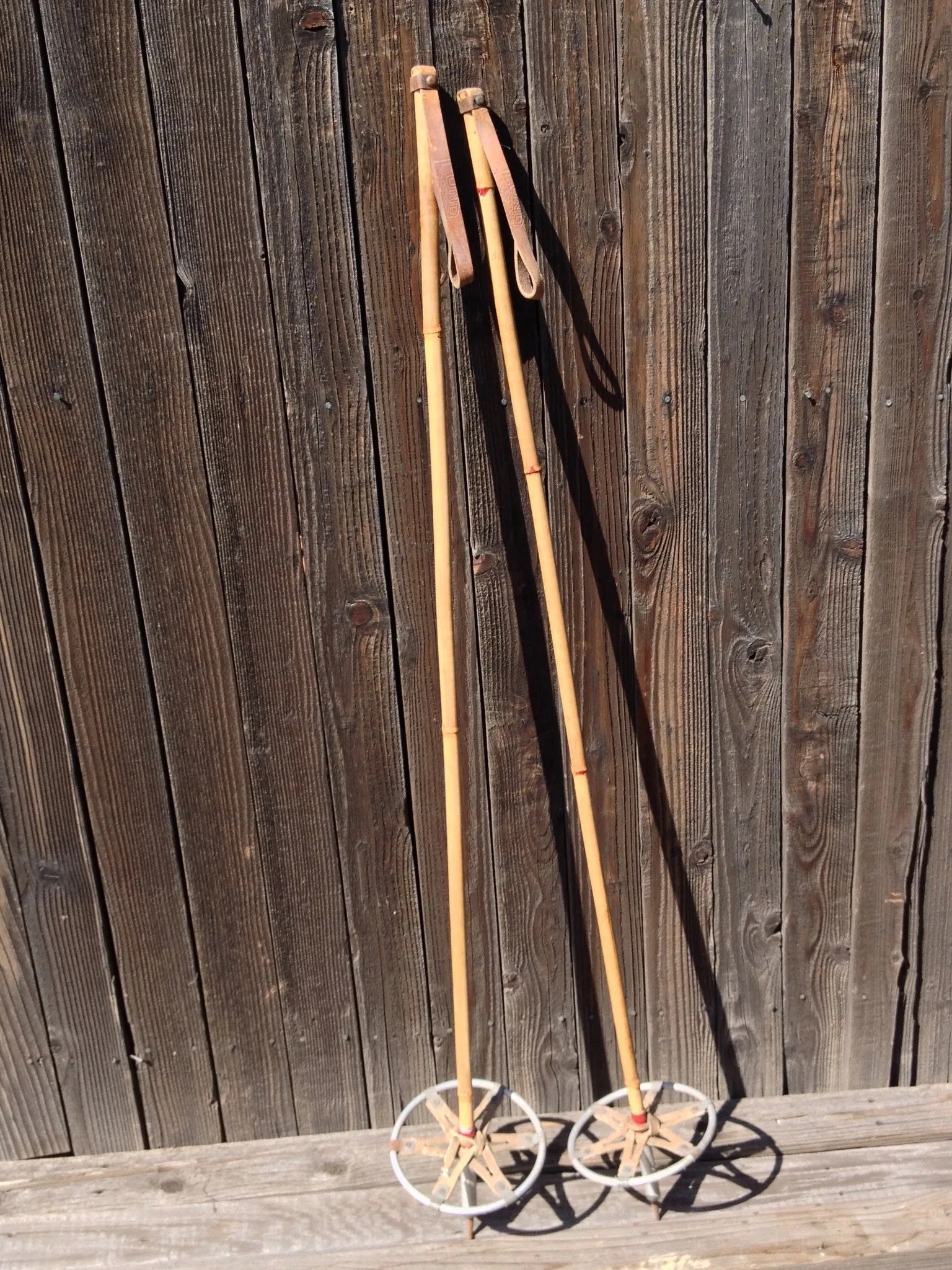 Vintage Bamboo Ski Poles - Lund