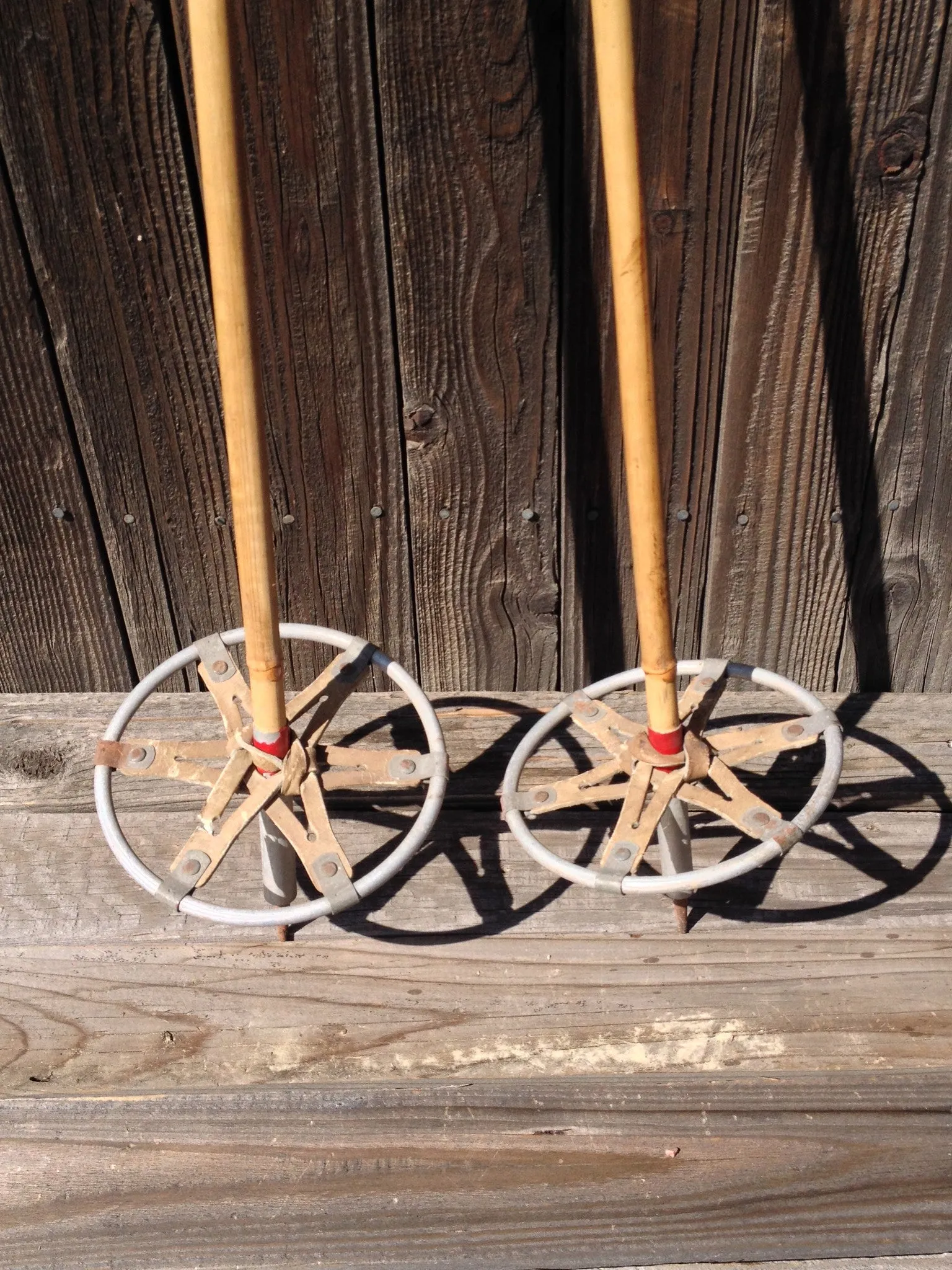 Vintage Bamboo Ski Poles - Lund